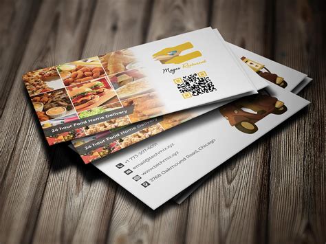 food delivery business card techmix