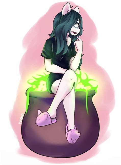 claire sitting on her cauldron by theborealyoako disney cartoons