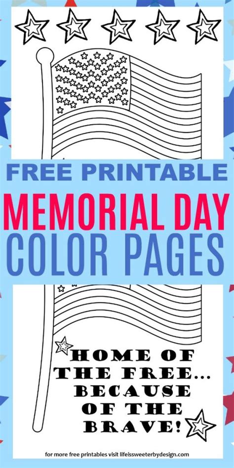memorial day color pages life  sweeter  design