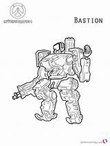 Coloring Overwatch Pages Bastion Printable Kids Print sketch template