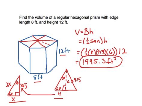 onlineteaching maths  english volume  hexagonal prism