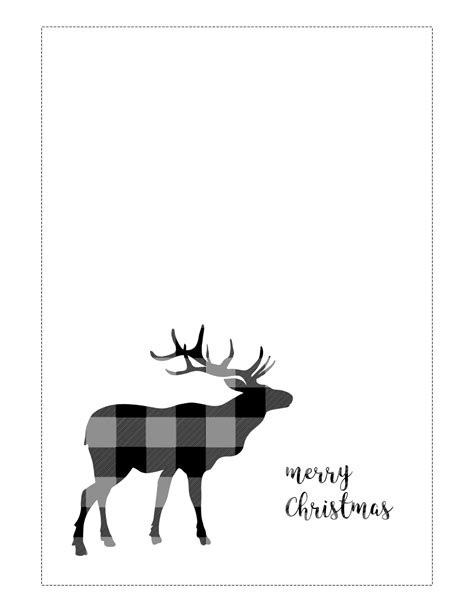 black  white printable christmas cards  printable templates