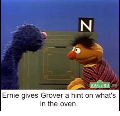 Sesame Street Ernie Gives Grover A Hint On What S In The