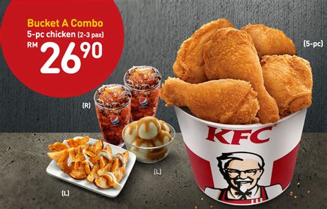 kfc bucket berbaloi rm  combo set   pc chicken promotion