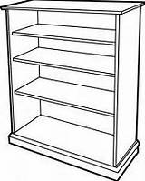 Clipart Bookshelf Bookcase Clip Shelves Webstockreview sketch template