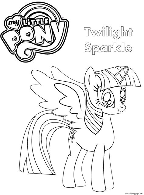 twilight sparkle   pony coloring page printable