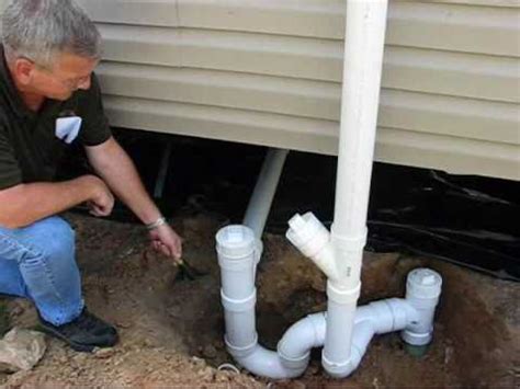 mobile home sewer connection youtube