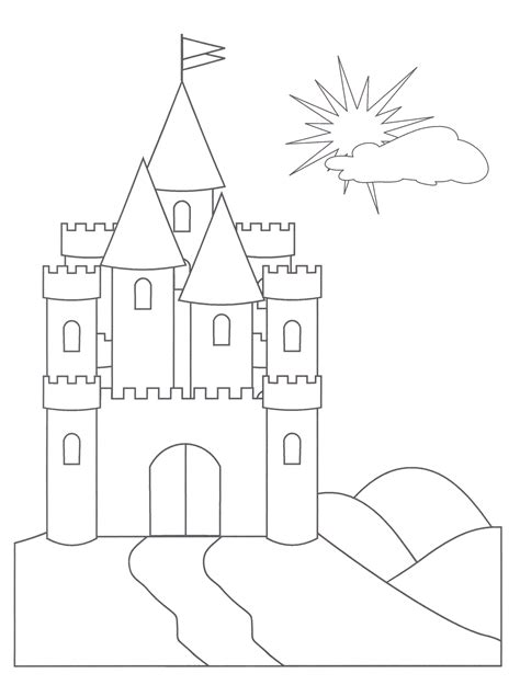 princess castle coloring pages  getdrawings