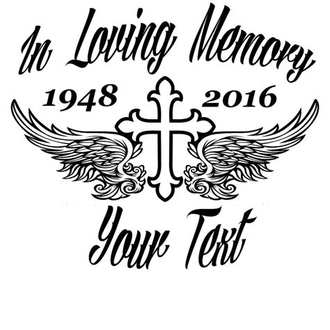 loving memory decal style    legacy stickers