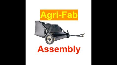 agri fab  lawn sweeper assembly test youtube