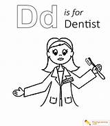 Dentist Alphabet sketch template