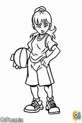 Baloncesto Dibujo Femenino Balon Niña Chica Deportista Jugadora Joven Jugadores Basquetball sketch template