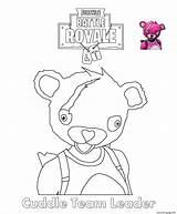Fortnite Team Leader Coloring Cuddle Pages Printable Info Print Game sketch template