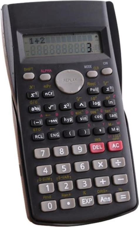 bolcom wetenschappelijke wiskunde calculator rekenmachine met lcd scherm zwart