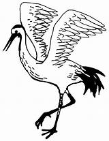 Crane Coloring Pages Martial Color Animal Arts Symbols Siberian Cranes Cliparts Clipart Print Library sketch template