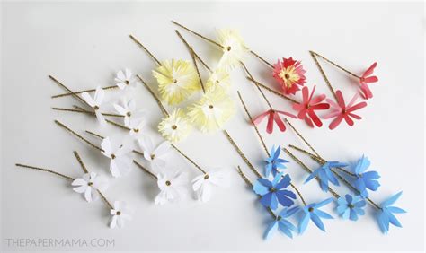 mini paper flower bouquet