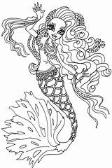 Coloring Pages Monster High Boo Sirena Von Mermaid Elfkena Sheets Dolls Printable Deviantart Choose Board Dibujos Library Clipart Sirenas Girls sketch template