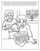 Hanukkah Coloring Pages Kids Printable Dreidel Color Dreidle Print Getcolorings Bestcoloringpagesforkids sketch template