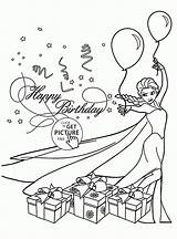 Birthday Coloring Card Cards Happy Pages Kids Elsa Template Folding Frozen Print Disney Wuppsy Drawing Online Princess Getdrawings Holiday Templates sketch template