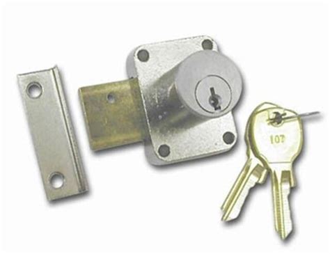 compx national pin tumbler deadbolt lock dull chrome   key   sale
