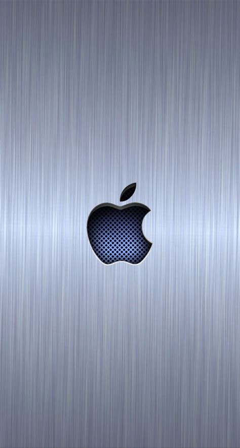Apple Logo Cool Blue Silver Wallpaper Sc Iphone6s