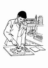 Pharmacist Coloring Drawing Printable Pages Edupics sketch template
