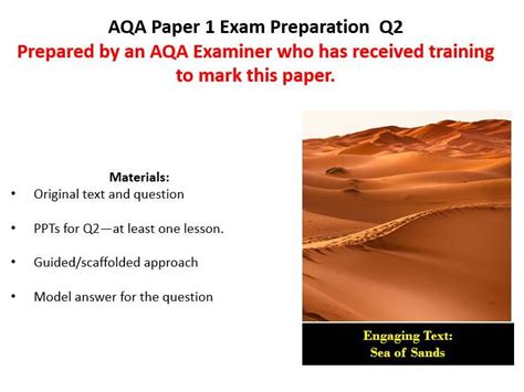 aqa gcse english language paper  exam preparation question
