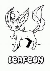 Coloring Pages Pokemon Eevee Evolutions Library Clipart Leafeon sketch template