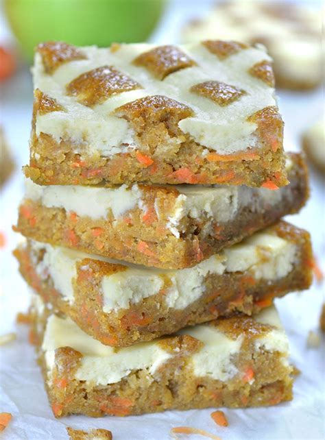 Carrot Apple Cheesecake Blondie Bars Recipe Omg Chocolate Desserts
