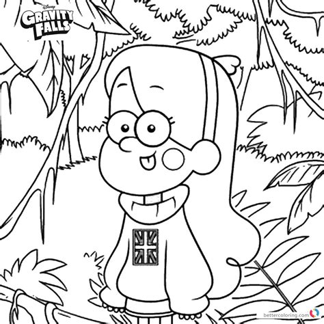 gravity falls coloring pages mabel  woods  printable coloring pages