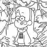 Gravity Falls Coloring Pages Mabel Woods Printable Pines Color Grunkle Stan Dipper Jungle sketch template