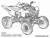 Coloring Pages Wheeler Four Atv Raptor Yamaha Polaris Colouring Dirt Bike Quad Printable Drawing Print Sheets Wheelers Rzr Color 700r sketch template