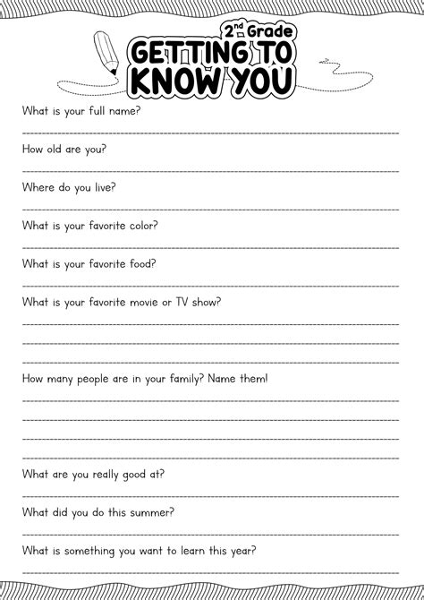Free Printable Getting To Know You Worksheets Printable Templates