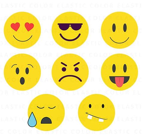 emoji svg files emoji clipart smiley face digital  files