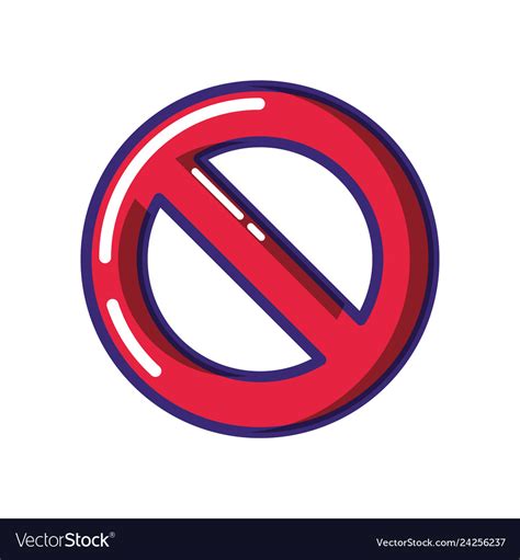 Forbidden Sign Isolated Icon Royalty Free Vector Image