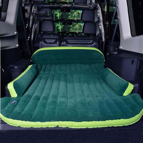 suv inflatable mattress with air pump travel camping moisture proof pad car back seat sleeping