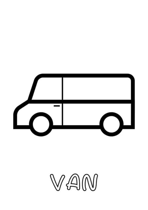 van coloring pages  printable pictures  kids