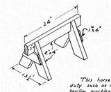 Sawhorse Plans Woodworking Plan Wood Projects Workshop Pdf Timber Log Saw Horse sketch template