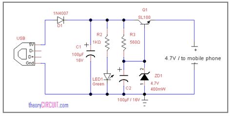 wiring diagram  usb charger