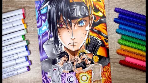 Naruto And Sasuke Fighting Drawing Narucrot