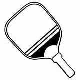 Pickleball Paddle Racket Vectorified sketch template
