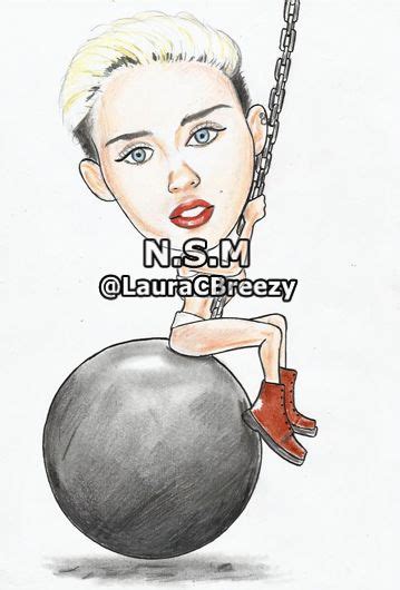 Miley Cyrus Miley Cyrus ”wrecking Ball” Celebrity Caricatures