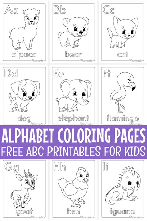 printable alphabet coloring pages  kids bayforgifts