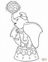 Coloring Dumbo Circus Pages Drawing Printable Games sketch template