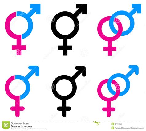male and female symbols stock illustration image 47224428