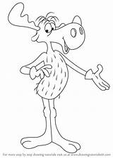 Bullwinkle Rocky Draw Drawing Step Show Pages Cartoon Colouring Winkle Bull Tutorials Drawingtutorials101 Search Again Bar Case Looking Don Print sketch template