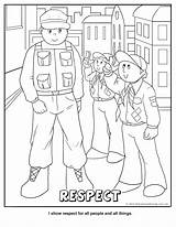 Respect Coloring Scout Cub Pages Printable Scouts Sheets Tiger Wolf Activity Makingfriends Print Kids Honesty Friends Being Logo Making Clipart sketch template