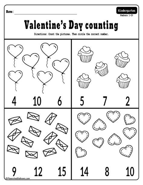 cute valentine themed printables include counting practice   de
