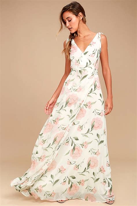 styling  ivory pink  green floral maxi dress  summer dress