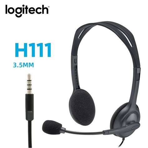 logitech   office stereo headset  microphone wired mm